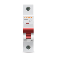 Автоматичний вимикач RS4 1п 32А С 4,5кА VIDEX RESIST, Videx, 26507