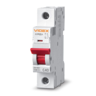 Автоматичний вимикач RS4 1п 40А С 4,5кА VIDEX RESIST, Videx, 26510
