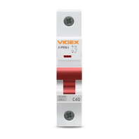 Автоматичний вимикач RS4 1п 40А С 4,5кА VIDEX RESIST, Videx, 26510