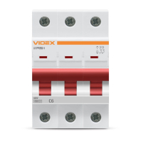 Автоматичний вимикач RS4 3п 6А С 4,5кА VIDEX RESIST, Videx, 26522