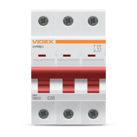 Автоматичний вимикач RS4 3п 20А С 4,5кА VIDEX RESIST, Videx, 26525