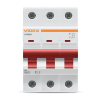 Автоматичний вимикач RS4 3п 32А С 4,5кА VIDEX RESIST, Videx, 26534