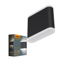 LED Світильник архітектурний AR06 IP54 VIDEX 6W 2700K чорний, Videx, 26542