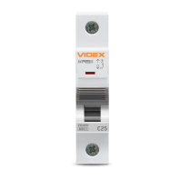 Автоматичний вимикач RS6 1п 25А 6кА С VIDEX RESIST, Videx, 26549
