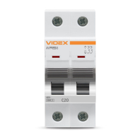 Автоматичний вимикач RS6 2п 20А 6кА С VIDEX RESIST, Videx, 26560
