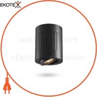 Світильник VIDEX під лампу GU10 SPF04A чорний накладний + пряма чорна лінія