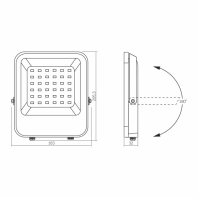 LED прожектор VIDEX 50W RGB 220V (VL-F3-50-RGB), Videx, 27162