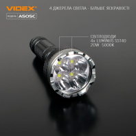 Портативний світлодіодний ліхтарик VIDEX VLF-A505C 5500Lm 5000K, Videx, 27297