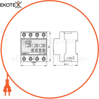 Трифазне реле контролю напруги та струму VIDEX RESIST 145-300В 1-63А