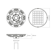 LED світильник автономний парковий IP54 VIDEX 1400Lm Сенсорний, Videx, 27548