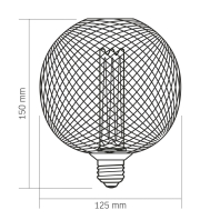 LED лампа VIDEX Filament VL-DWMC125150 4W E27 1800K White Chainmail style, Videx, 27614