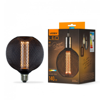 LED лампа VIDEX Filament VL-DBMC125150 4W E27 1800K Black Chainmail style, Videx, 27615