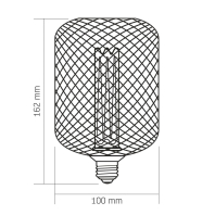 LED лампа VIDEX Filament VL-DWMC100162 4W E27 1800K White Chainmail style, Videx, 27616
