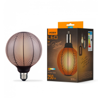 LED лампа VIDEX Filament VL-DG125BN 6W E27 1800K Black Magician pine needles, Videx, 27619