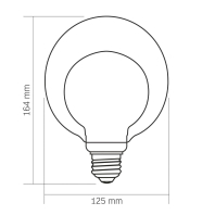 LED лампа VIDEX Filament VL-DG125-BB80LF 3.5W E27 3000K Bulb in bulb, Videx, 27620
