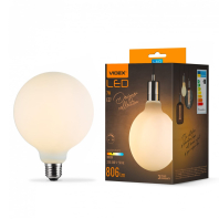 LED лампа VIDEX Filament VL-DG125MO 7W E27 3000K Porcelain dimmable, Videx, 27621