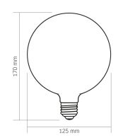 LED лампа VIDEX Filament VL-DG125MO 7W E27 3000K Porcelain dimmable, Videx, 27621