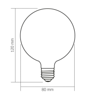 LED лампа VIDEX Filament VL-DG80MO 7W E27 3000K Porcelain dimmable, Videx, 27622