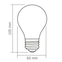 LED лампа VIDEX Filament VL-DA60MO 4W E27 3000K Porcelain dimmable, Videx, 27623