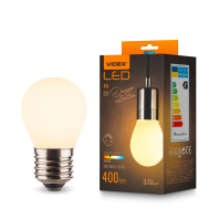 LED лампа VIDEX Filament VL-DG45MO 4W E27 3000K Porcelain dimmable, Videx, 27624