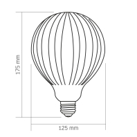 LED лампа VIDEX Filament VL-DG125175-WZTMO 4W E27 3000K Matt opal, Videx, 27625