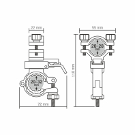 Велосипедний тримач для ліхтариків універсальний VIDEX VLF-ABH-287, Videx, 27653