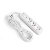 Сетевой удлинитель VIDEX ONCORD з/з 3п 3м (3x1.5мм) с кнопкой White