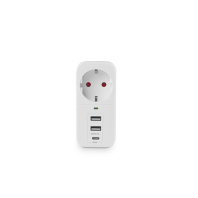 Мережевий адаптер VIDEX ONCORD з/з 1п 2.4A 2USB+USB-C White, Videx, 27697