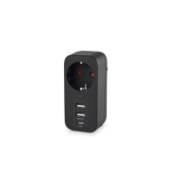 Мережевий адаптер VIDEX ONCORD з/з 1п 2.4A 2USB+USB-C Black