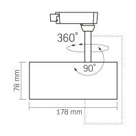 LED світильник трековий VIDEX 30W 60° 4100K чорний, Videx, 27805