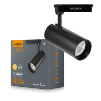 LED світильник трековий VIDEX 30W 60° 4100K чорний, Videx, 27805