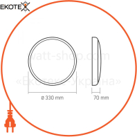 LED Светильник аварийный накладной с датчиком движения VIDEX 30W 2700-6500K 220V