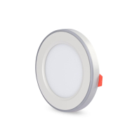 LED светильник встроенный с декоративной подсветкой VIDEX DL4R 6W+3W 5000K+2700K 220V