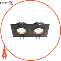 Світильник VIDEX під лампу 2xGU10 врізний Чорний (VL-SPF23S-B)