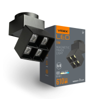 Світильник МАГНІТНИЙ трековий VIDEX LE24B 7.5W 4000K 48V Black, Videx, 28025