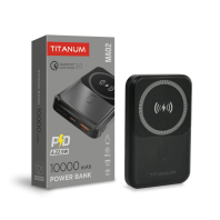 Повербанк з бездротовою зарядкою 10000mAh TITANUM MA02 22.5W Black, Titanum, 28286