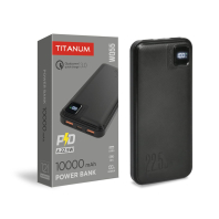 Повербанк 10000mAh TITANUM WQ55 22.5W Black, Titanum, 28288