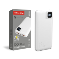 Повербанк 10000mAh TITANUM WQ55 22.5W White, Titanum, 28289
