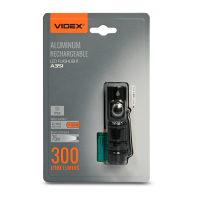 Портативний світлодіодний ліхтарик VIDEX VLF-A351 300Lm 5000K, Videx, 28357