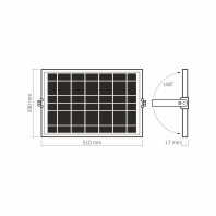 LED прожектор автономний VIDEX VL-FSO5-3005 3740Lm 5000K, Videx, 28445