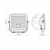 LED прожектор автономний VIDEX VL-FSO4-205-S 1400Lm 5000K, Videx, 28446