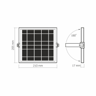 LED прожектор автономний VIDEX VL-FSO4-205-S 1400Lm 5000K, Videx, 28446