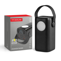 Повербанк 40000mAh TITANUM WC40 PD65W Black, Titanum, 28498