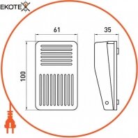Enext p0810151 выключатель ножной e.fs.01 пластиковый