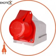 Силова розетка стаціонарна 3Р+Z, 400В, 16А, IP44, Enext, 447