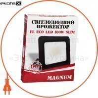Magnum 90014089 прожектор светодиодный magnum fl eco led 100вт slim 6500к ip65