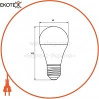 Класична світлодіодна LED Лампа EUROLAMP EKO A60 8W E27 4000K, Eurolamp, LED-A60-08274(D)