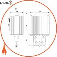 Enext s0102044 элемент нагревательный e.climatboard.09 ас230в 15вт
