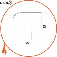 Плоский кут e.trunking.blend.angle.stand.40.25 для короба 40х25мм, Enext, s3033006