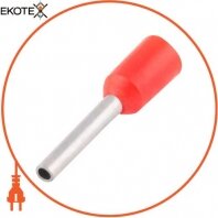 Ізольований наконечник втулковий e.terminal.stand.e0306.red 0.25 кв. мм, червоний